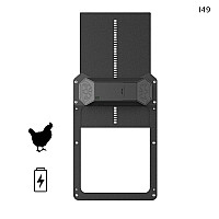 Автоматична врата за кокошарник с батерии черна - I49
